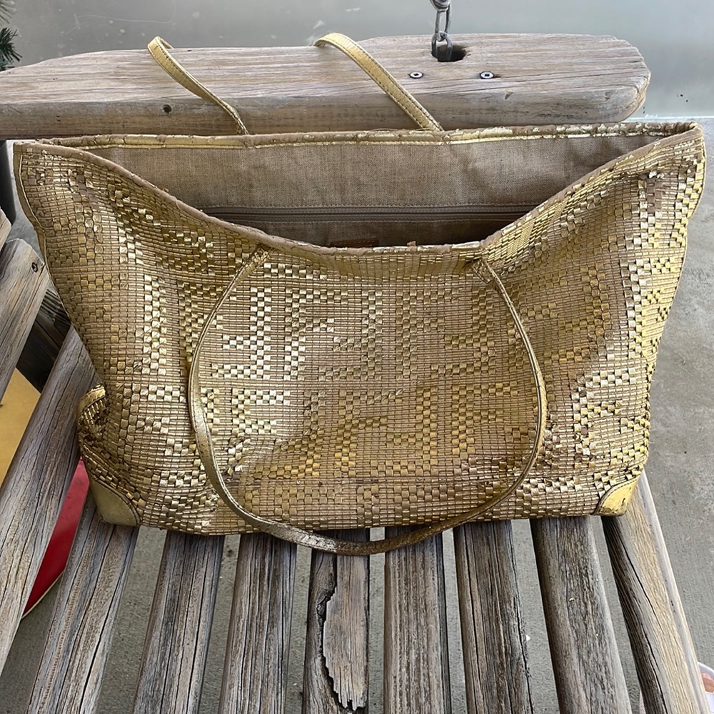 Authentic gold fendi tote